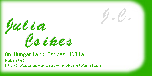 julia csipes business card